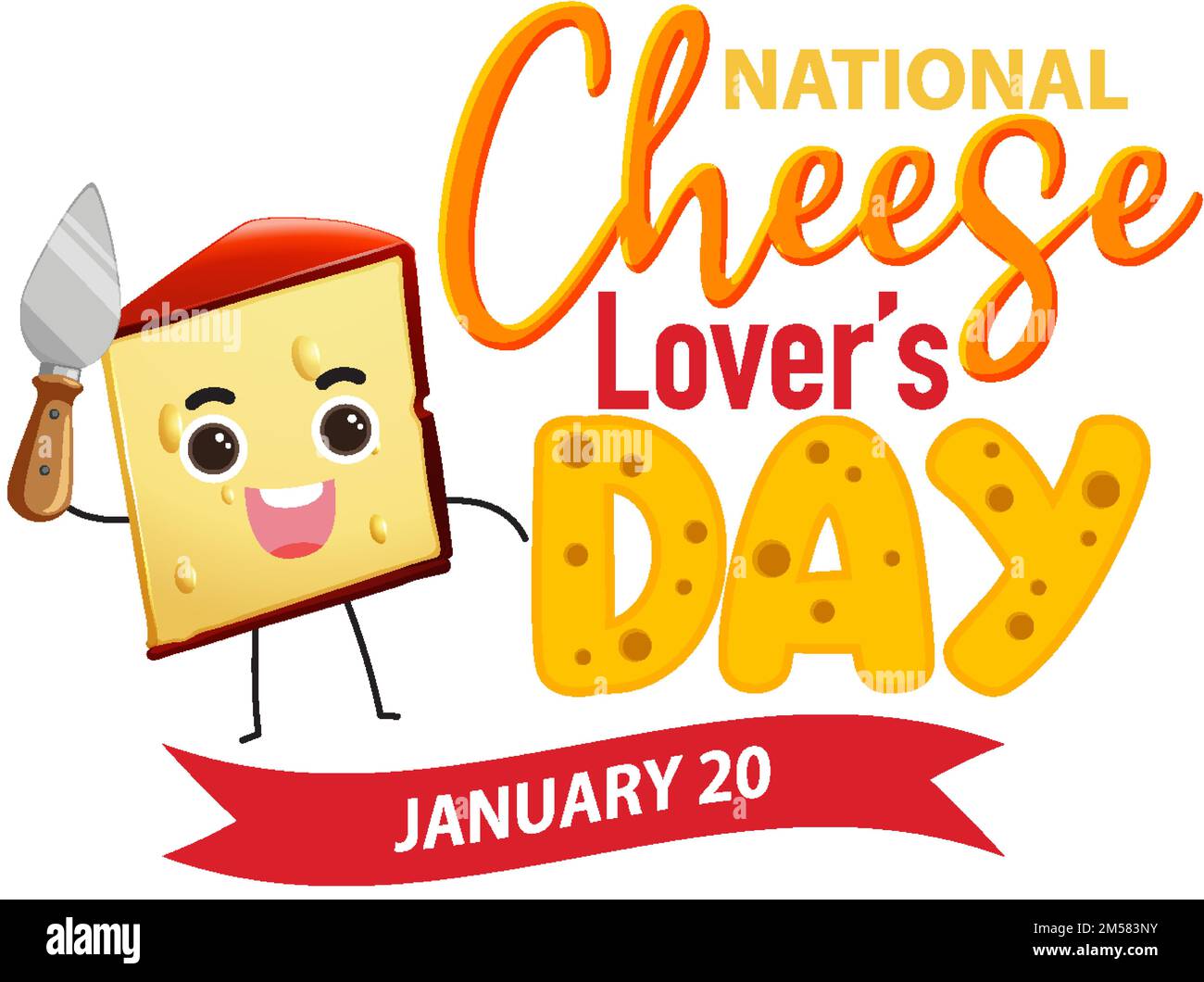 National Cheese Lovers Day Banner Design illustration Stock Vector