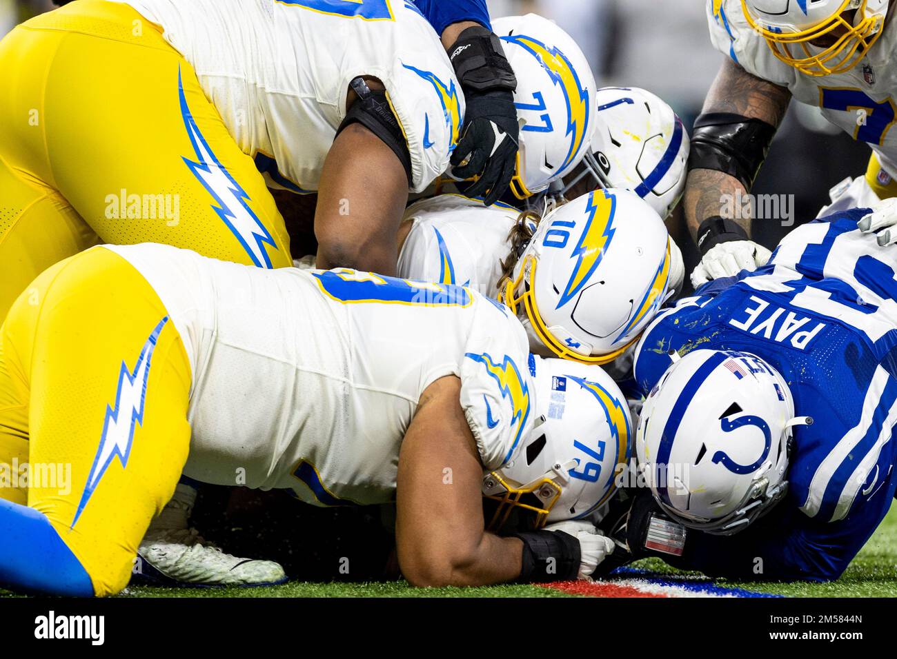 Las Vegas, Nevada, USA. 4th Feb, 2022. Los Angeles Chargers quarterback  Justin Herbert (10) during the AFC Pro Bowl Practice at Las Vegas Ballpark  in Las Vegas, Nevada. Darren Lee/CSM/Alamy Live News