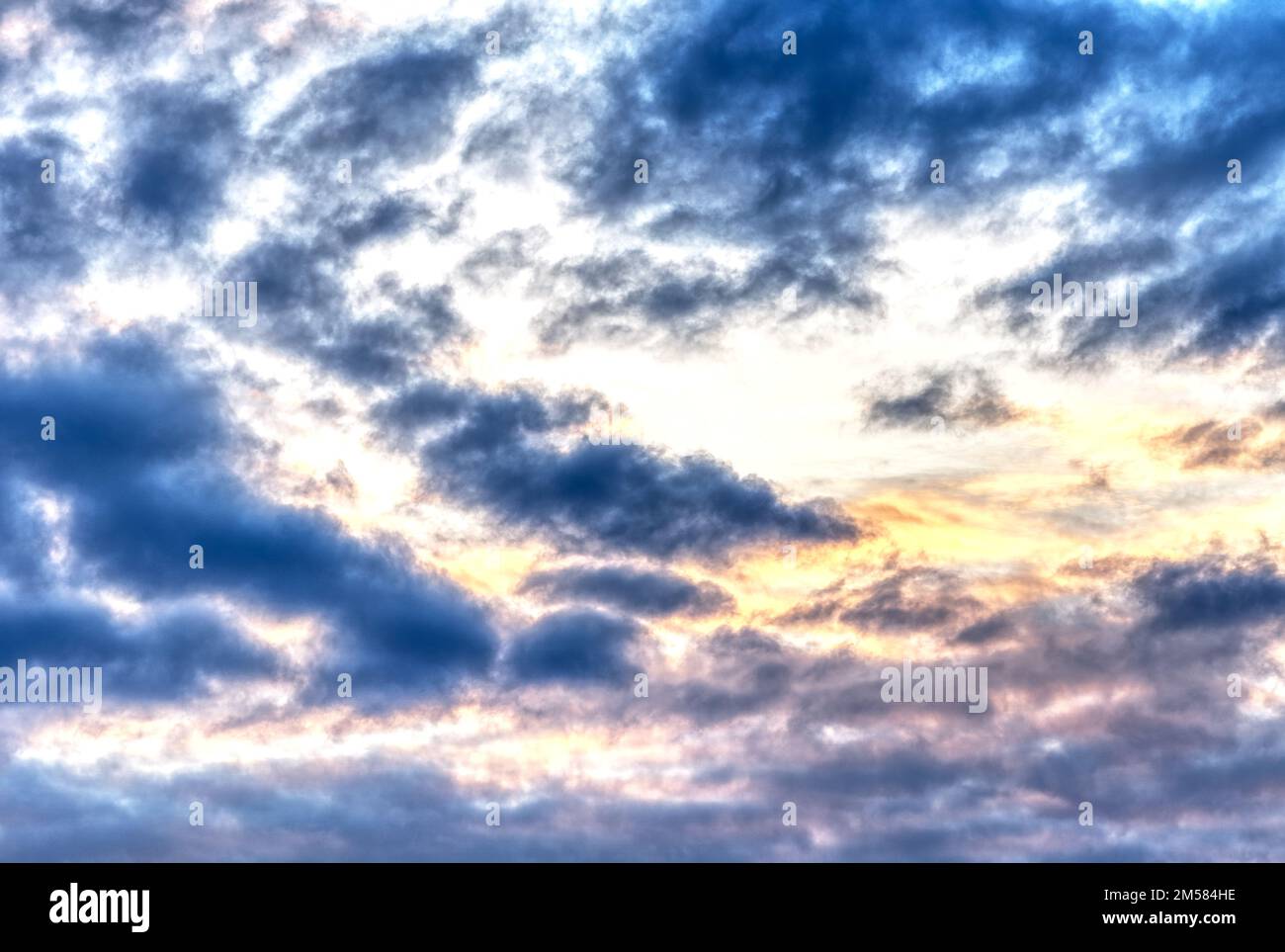 The blue sky and clouds sky. sky background before sunset Stock Photo