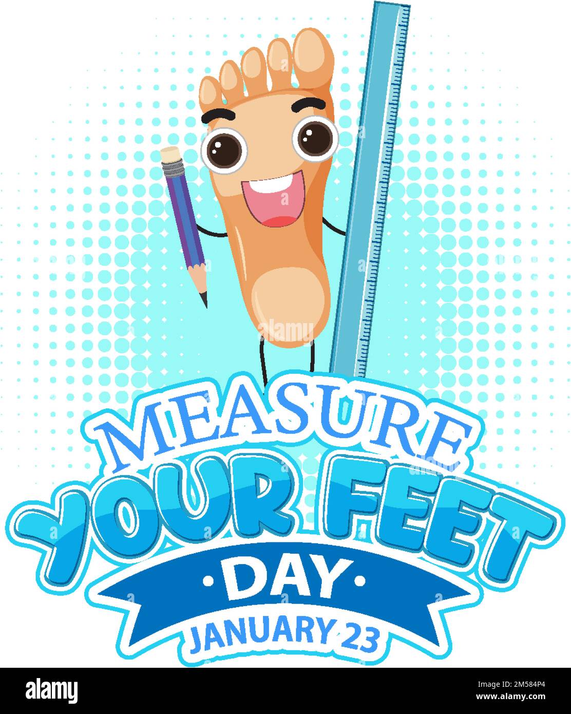 Measure your feet day banner design illustration Stock Vector Image