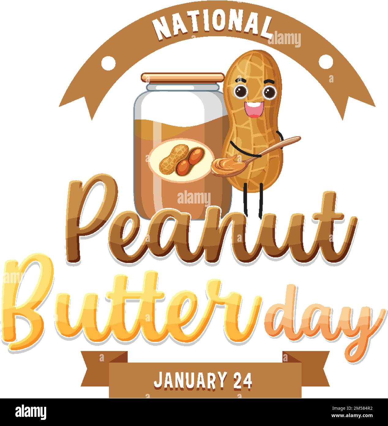 National Peanut Butter Day Banner Design illustration Stock Vector