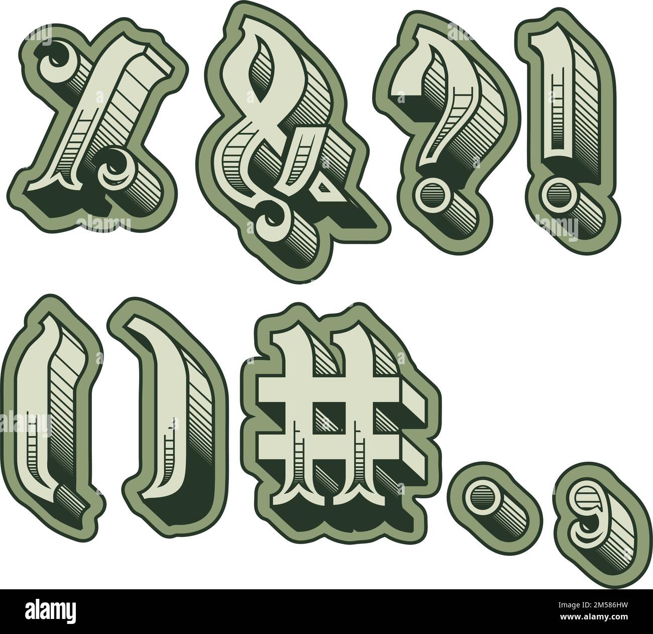 Vector decorative original alphabet letters english font. Eps10
