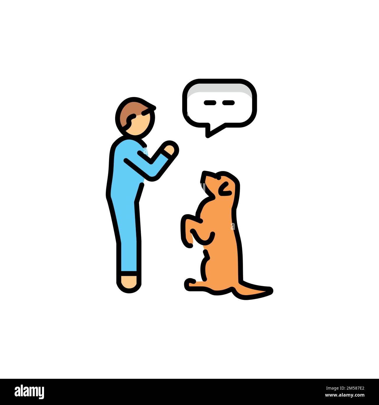 Golden retriever training Stock Vector Images - Alamy