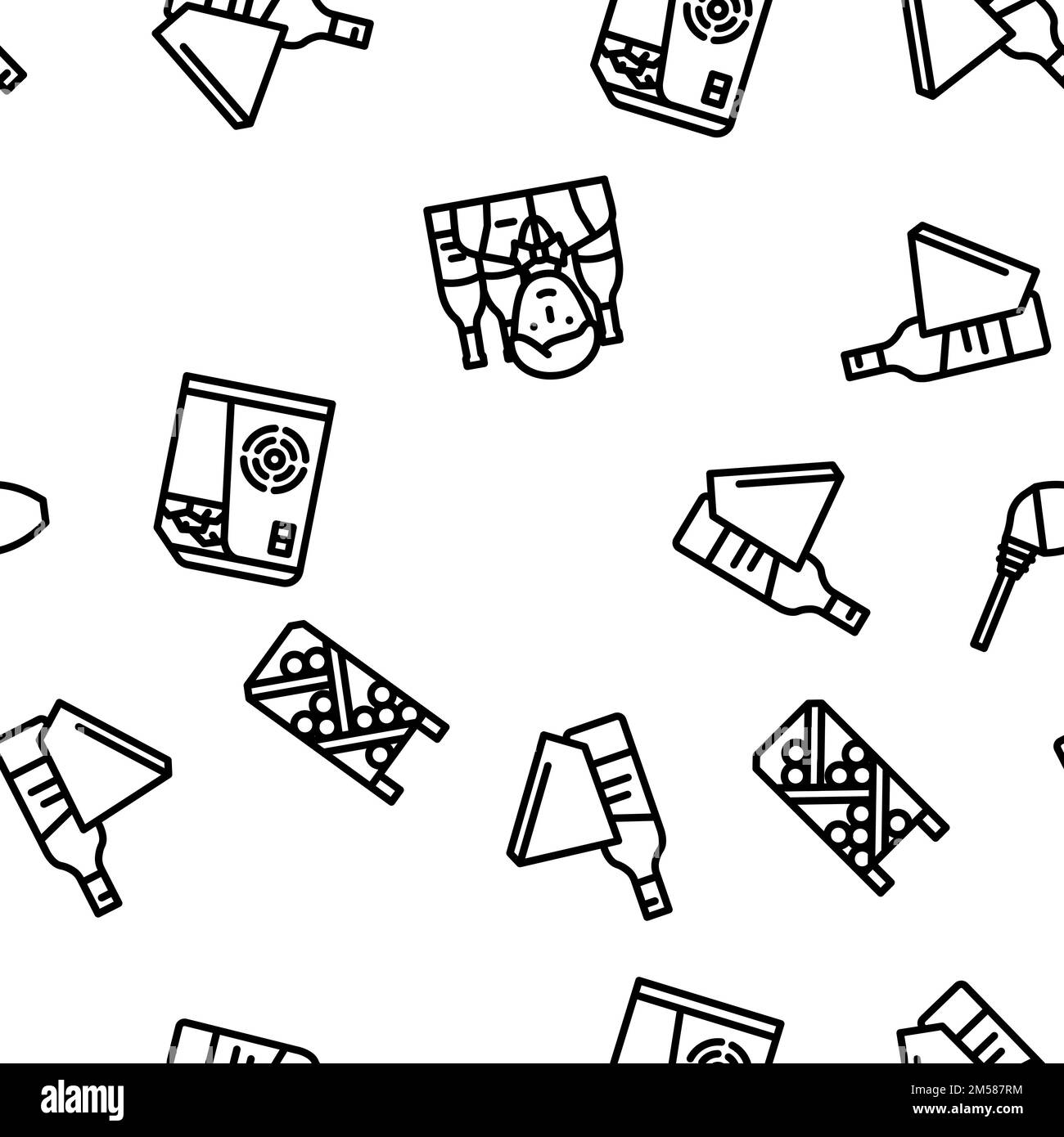 wine glass alcohol winery vector seamless pattern Stock Vector Image ...