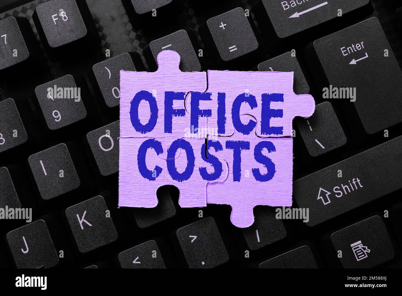 Amount Office Writing displaying text Office Costs. Business idea amount of money ...