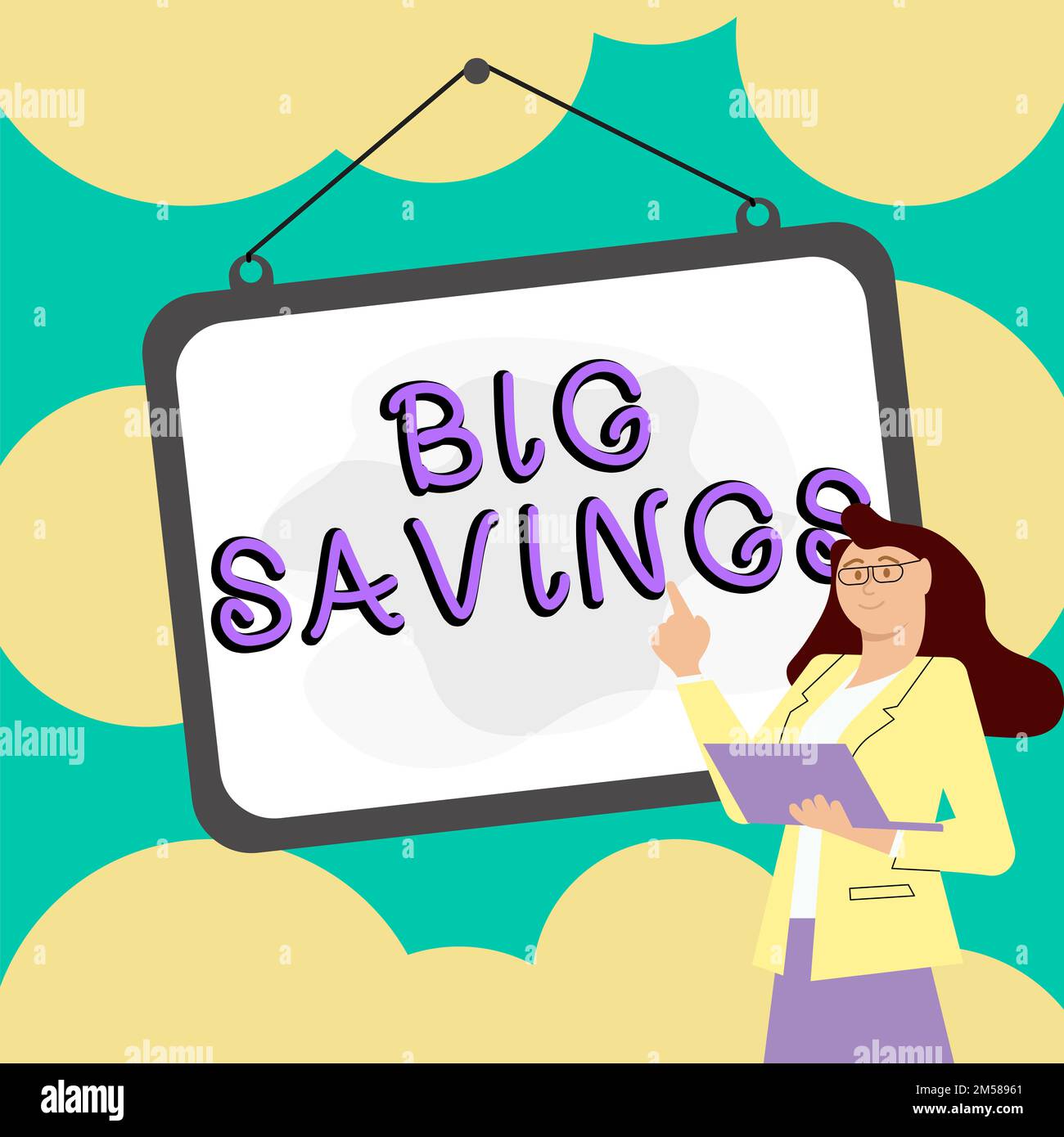 Conceptual caption Big Savings. Business idea income not spent or ...