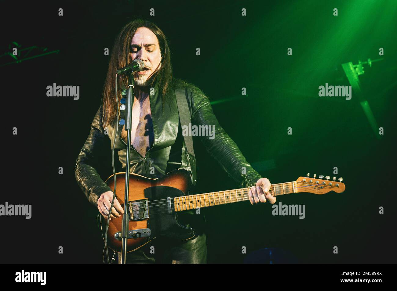 OGR, TORINO, ITALY: The Italian singer, songwriter and producer Manuel Agnelli performing live on stage for his “Ama Il Prossimo Tuo Come Te Stesso” tour concert in Torino at the Officine Grandi Riparazioni in front a sold out venue. Stock Photo