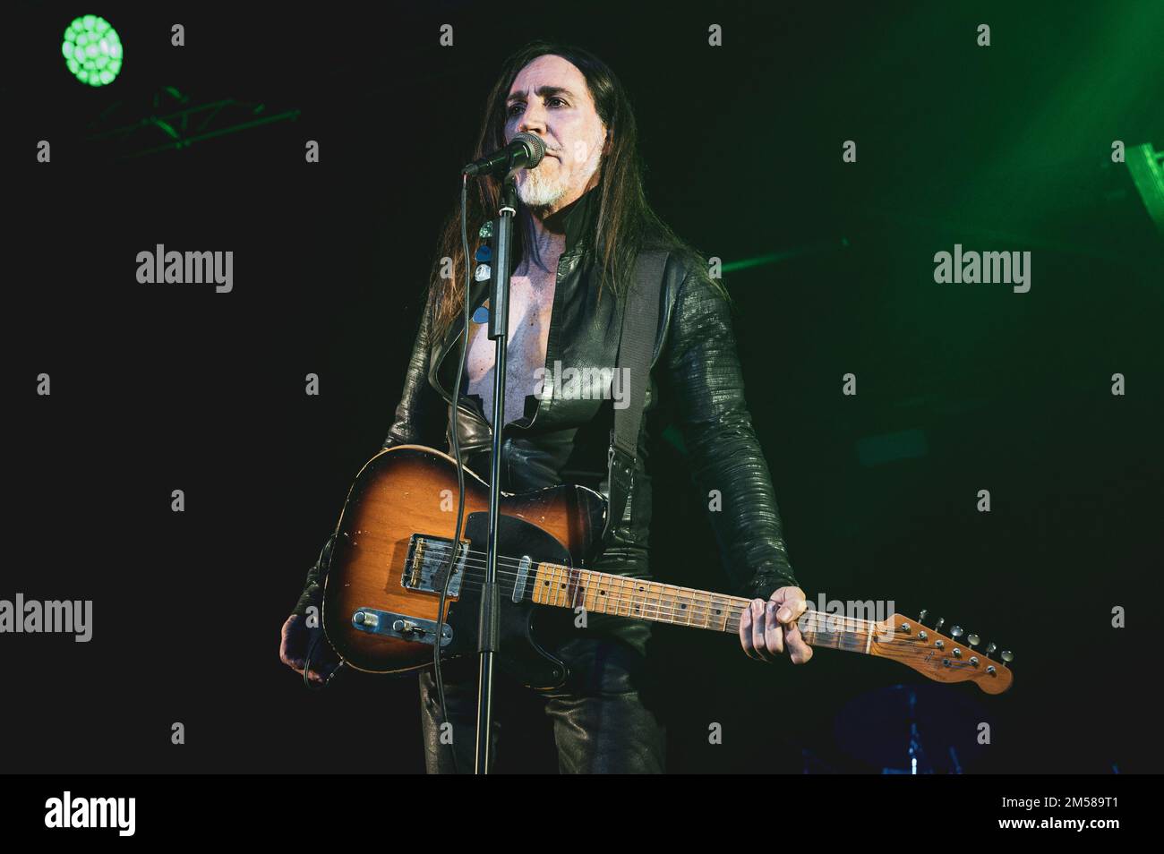OGR, TORINO, ITALY: The Italian singer, songwriter and producer Manuel Agnelli performing live on stage for his “Ama Il Prossimo Tuo Come Te Stesso” tour concert in Torino at the Officine Grandi Riparazioni in front a sold out venue. Stock Photo