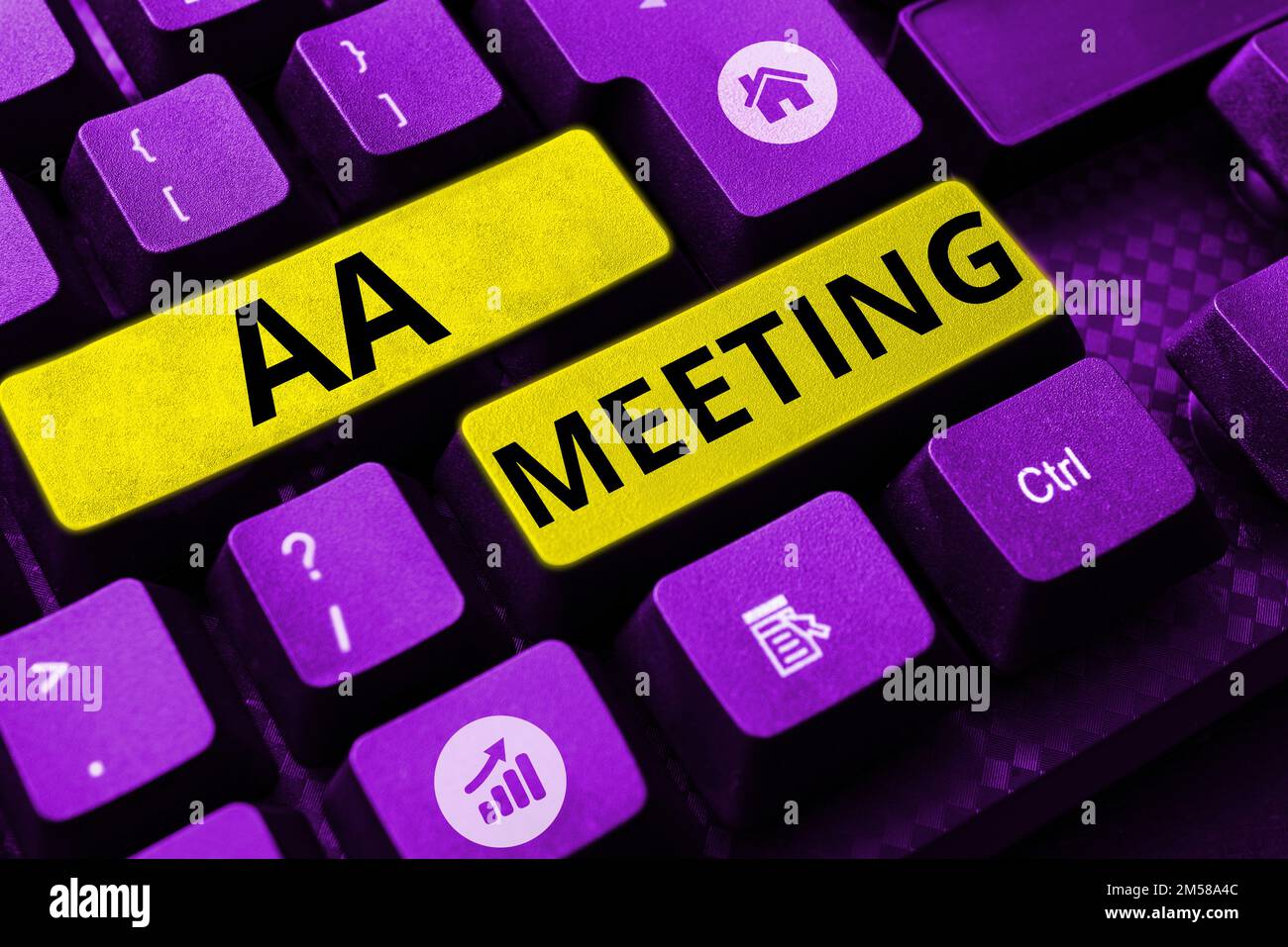 Inspiration showing sign Aa Meeting. Word for gathering of alcohol ...