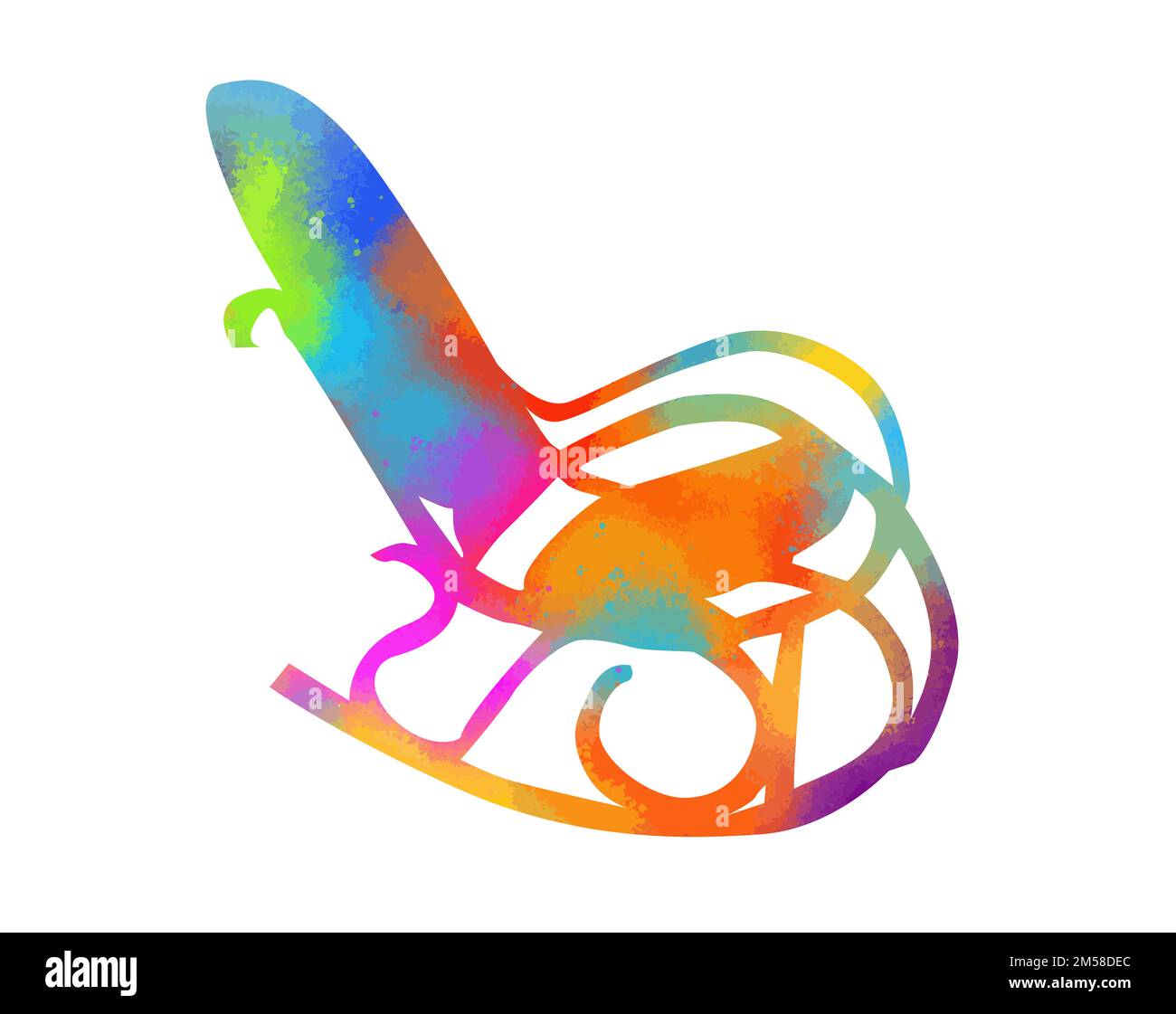 Rocking chair vector colorful icon. Premium quality. Vector ...
