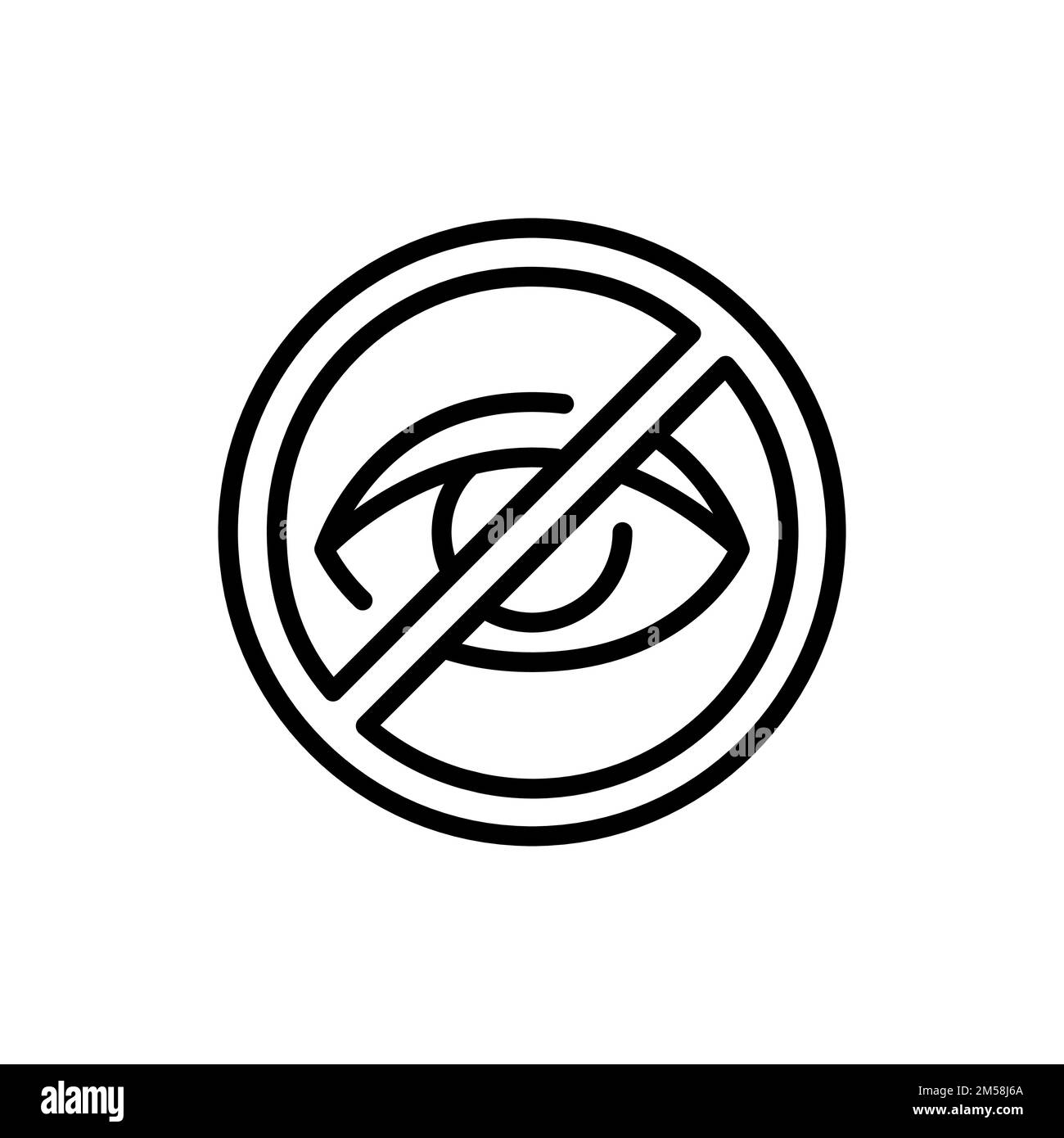 Loss sight color line icon. Disability. Isolated vector element ...