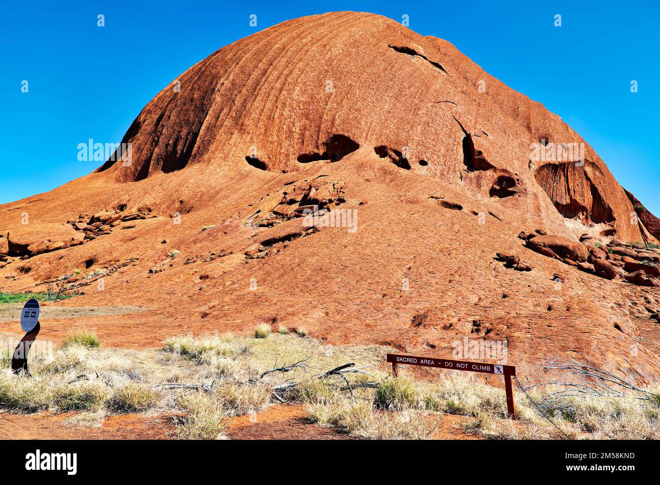 Hiking around Uluru Ayers Rock. Northern Territory. Australia Stock Photo