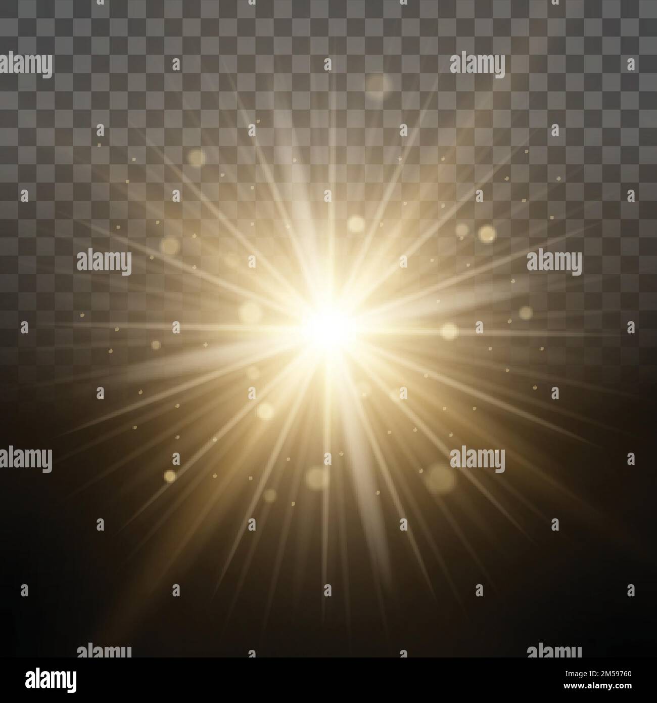 Bright glow light magical lighting, background transparent lens effect ...