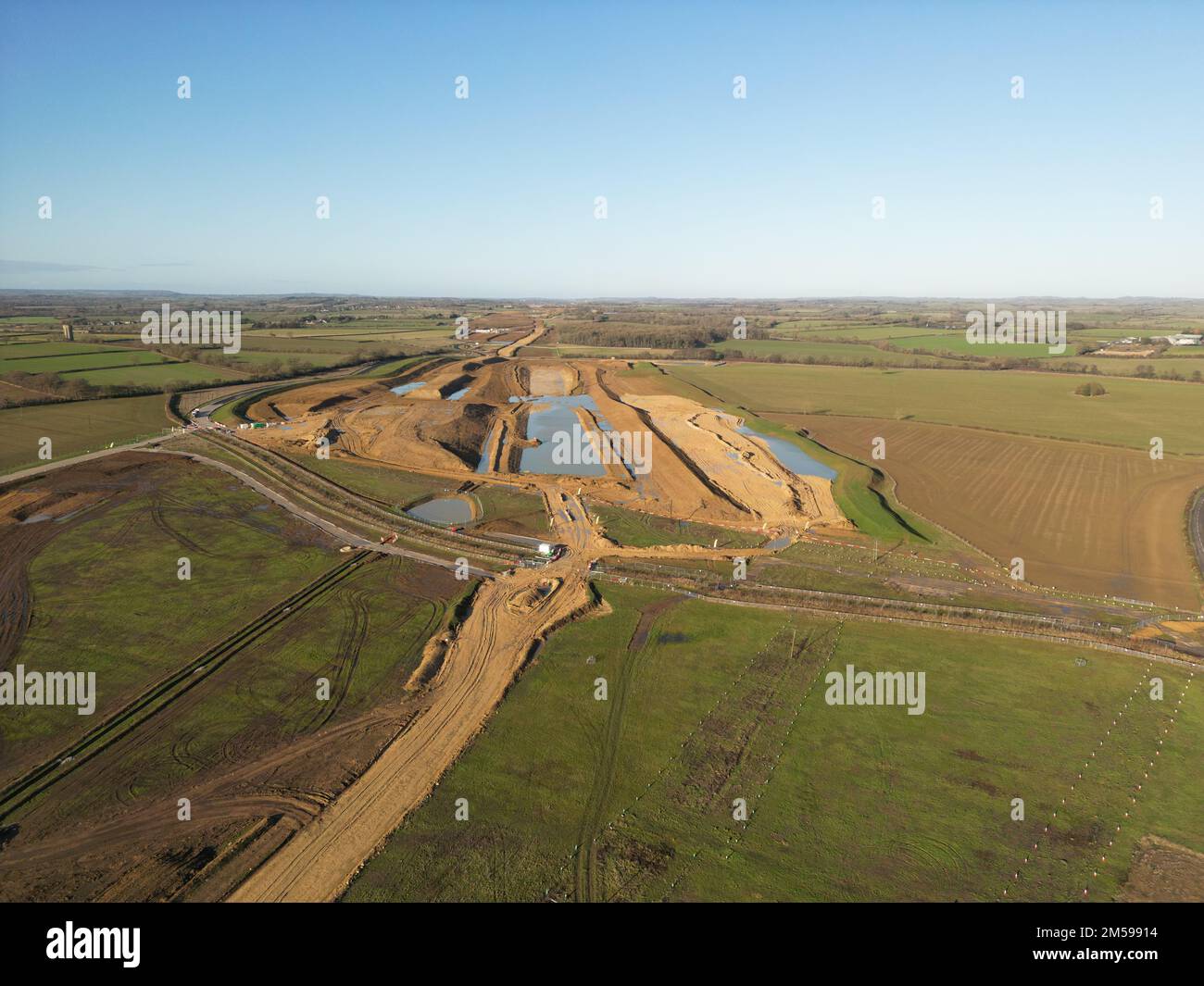 HS2 highspeed railway construction near Brackley Northamptonshire England UK Stock Photo Alamy