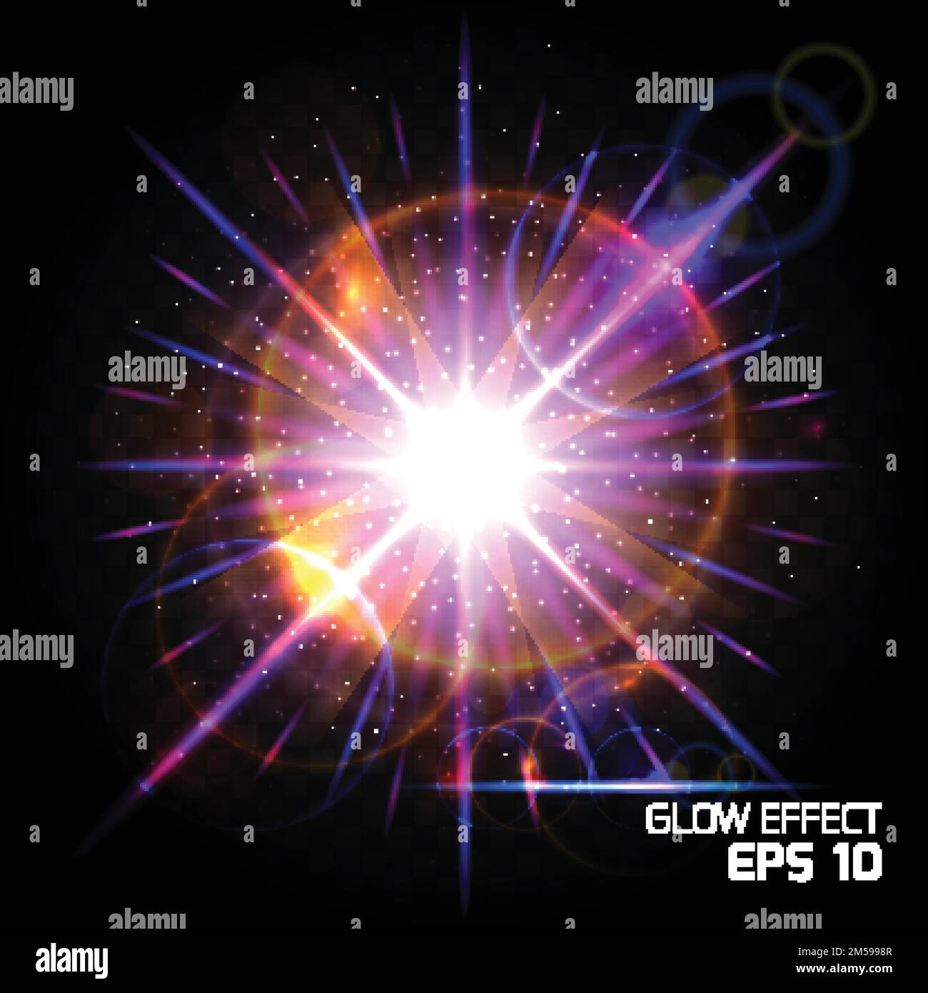 Influence of particle, bright lighting effects, pink, purple color