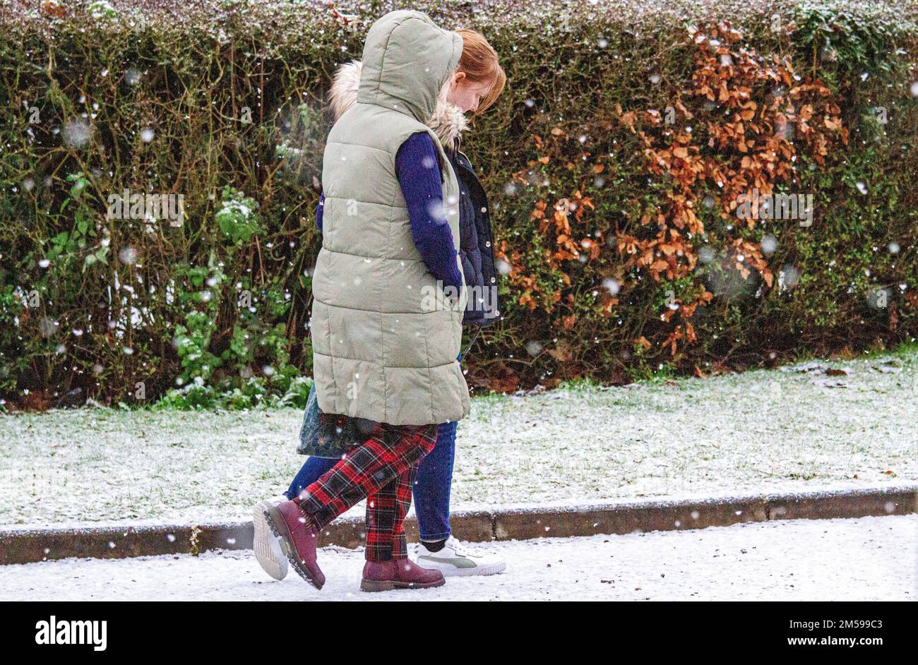 Dundee, Tayside, Scotland, UK. 27th Dec, 2022. UK Weather Winter in Dundee, with heavy morning