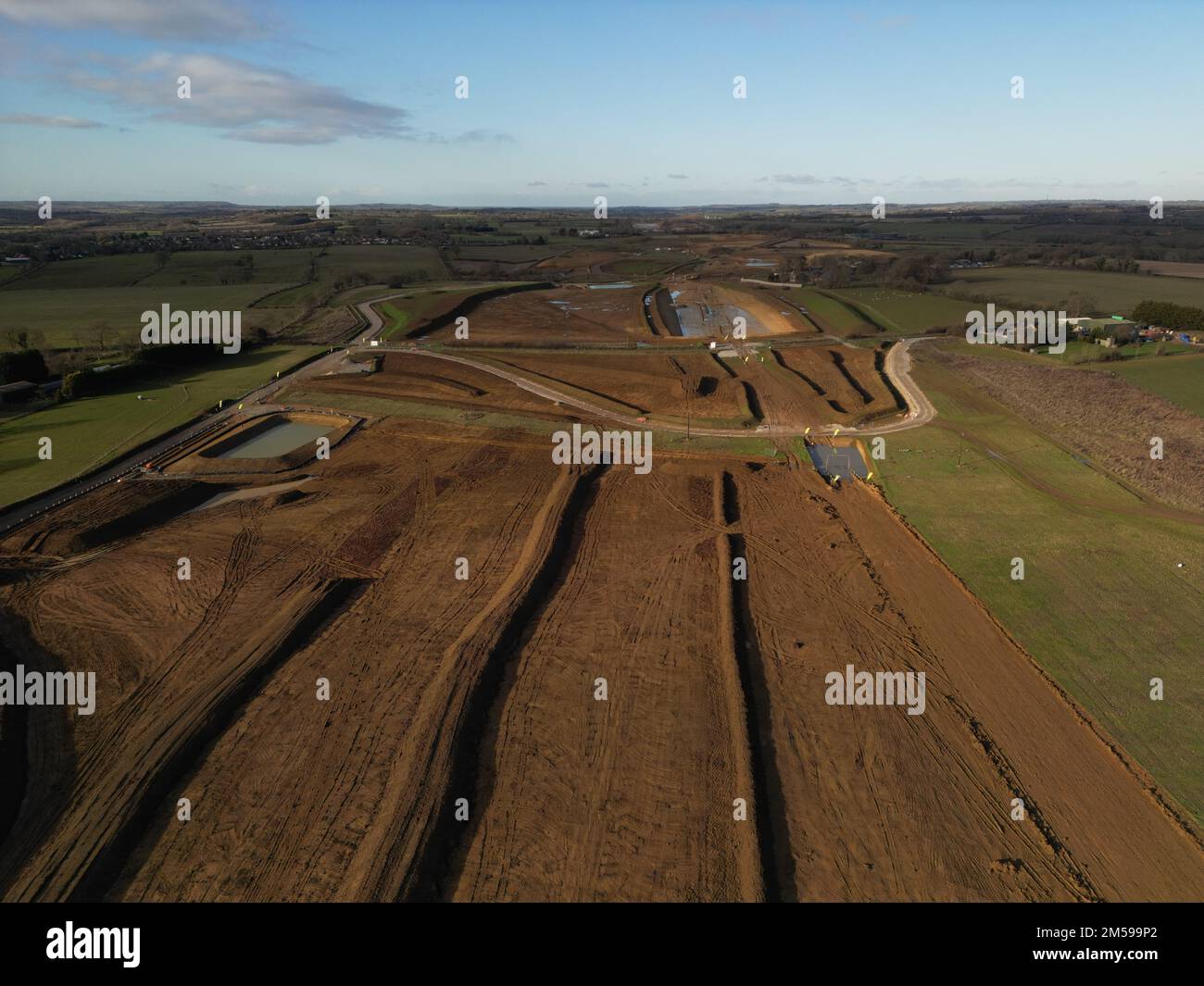 HS2 highspeed railway construction near Brackley Northamptonshire England UK Stock Photo Alamy