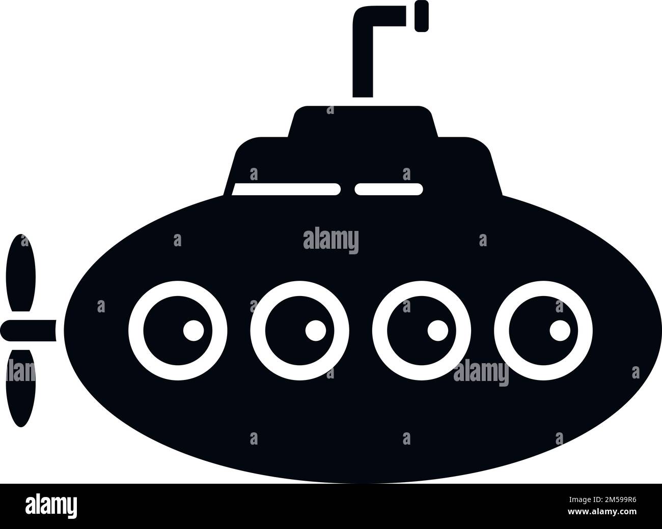 Bathyscaphe icon simple vector. Submarine ship. Cute vehicle Stock ...