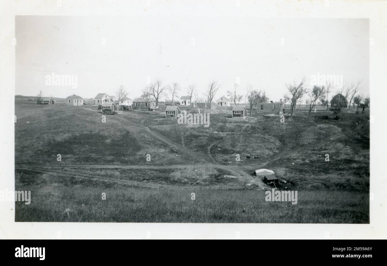 View of Stone House and Community Housing Project. 1920 1965. Central