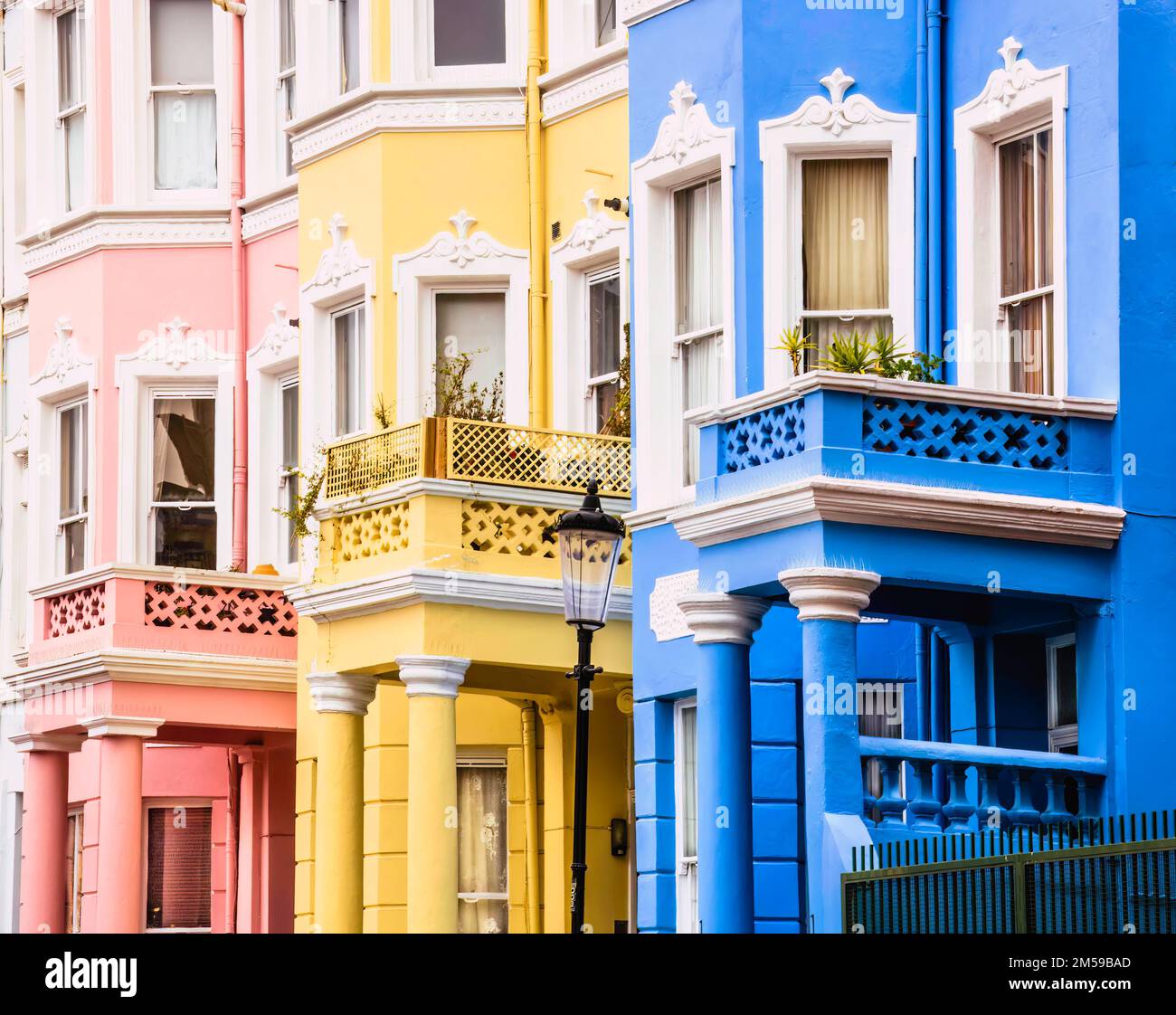 colourful victorian houses on Notting Hil, London Stock Photo Alamy