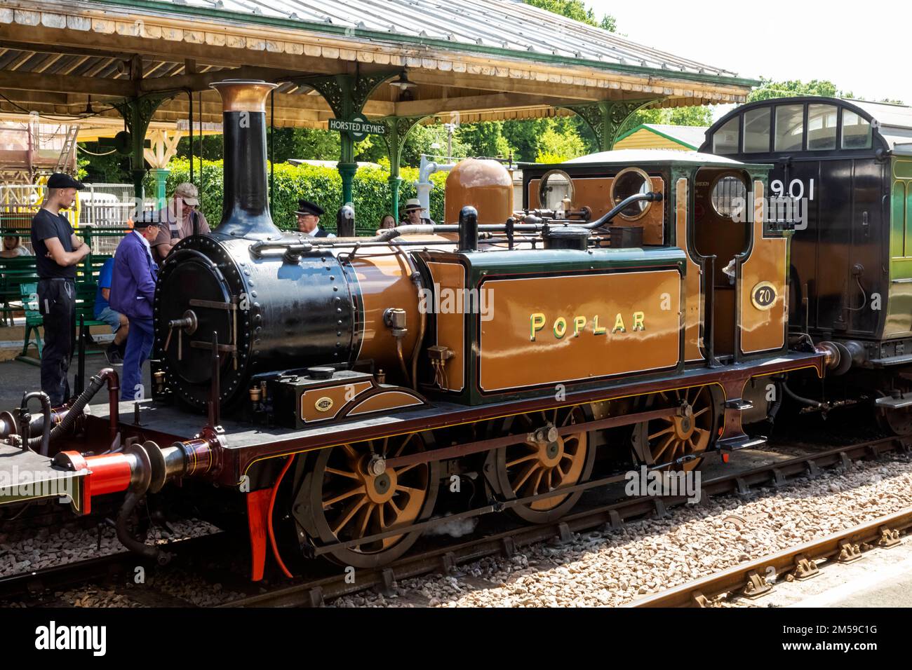 England, Sussex, Bluebell Railway, Horsted Keynes Station, Steam Train *** Local Caption ***  UK,United Kingdom,Great Britain,Britain,England,English, Stock Photo
