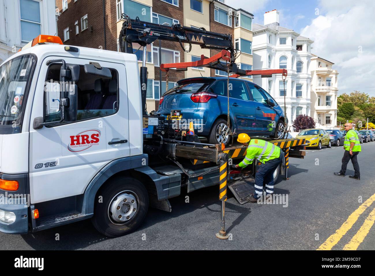 England, East Sussex, Eastbourne, Illegally Parked Car being Removed *** Local Caption ***  UK,United Kingdom,Great Britain,Britain,England,English,Br Stock Photo
