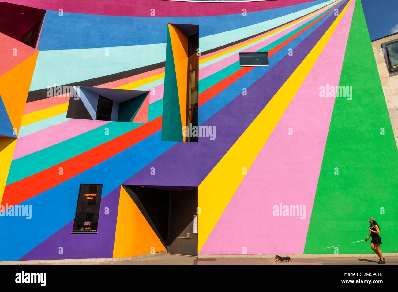 England, East Sussex, Eastbourne, Towner Art Gallery with Artwork by Abstract Artist Lothar Gotz