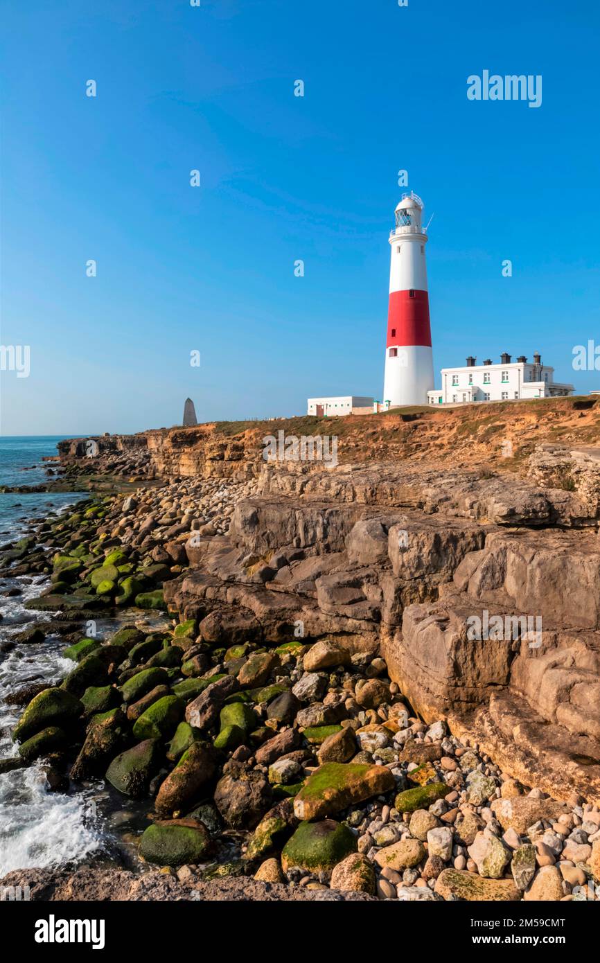 England, Dorset, Weymouth, Portland Bill, Portland Bill Lighthouse ...