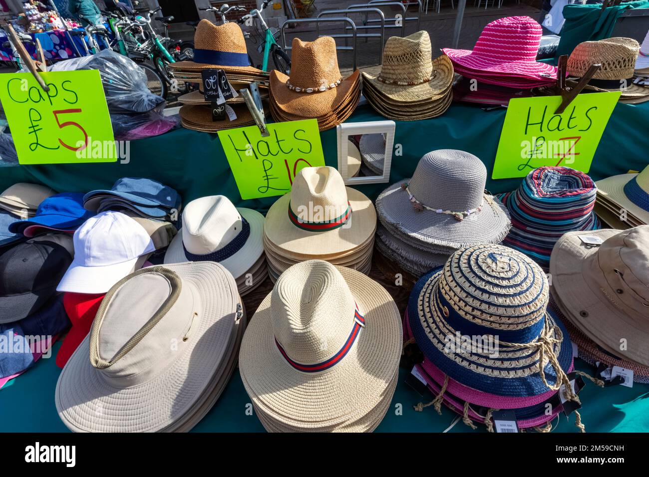 England, Dorset, Christchurch, Christchurch Market, Clothing Stall