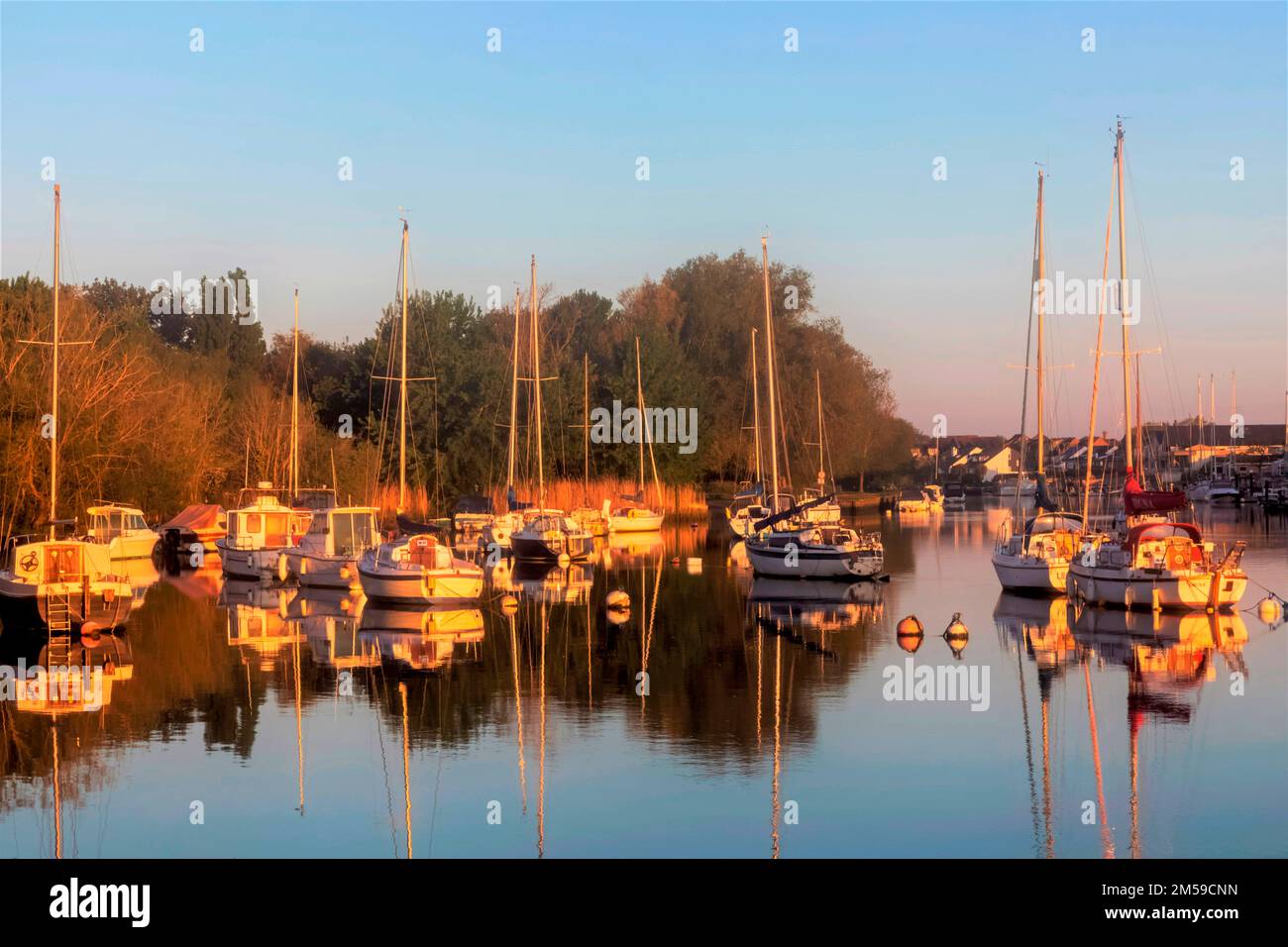 England, Dorset, Christchurch, Yachts on The River Stour *** Local Caption ***  UK,United Kingdom,Great Britain,Britain,England,English,British,Dorset Stock Photo