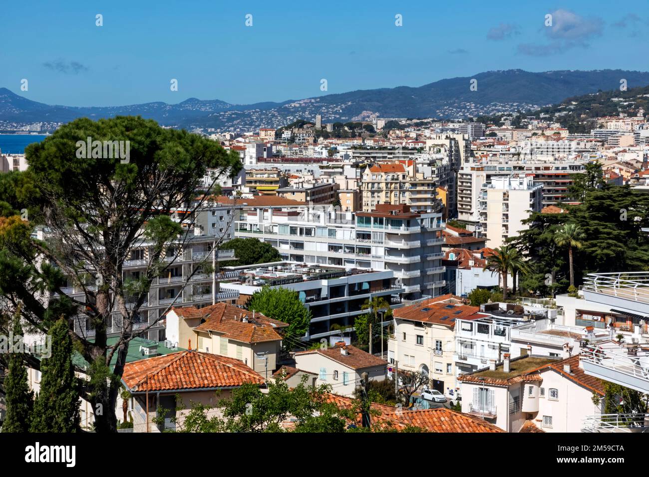 France, French Riviera, Cote d'Azur, Cannes, Central Downtown Area Skyline View *** Local Caption ***  Europe,France,French Riviera,Cote d'Azur,Proven Stock Photo