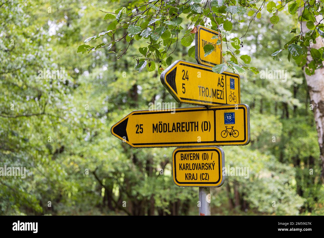 Trojmezi, Czech September 17, 2022 Tripoint Inner German border DDR
