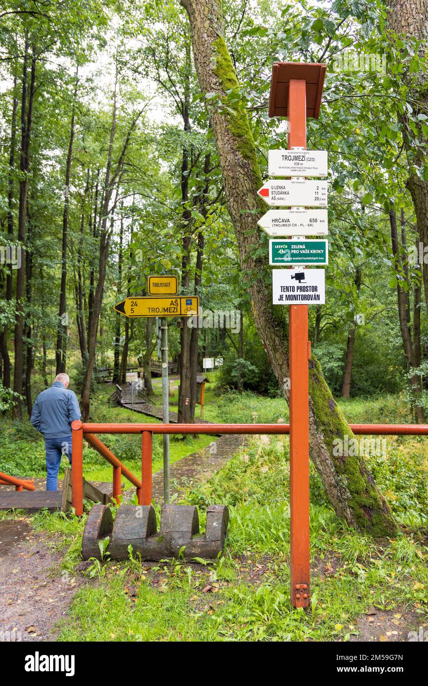 Trojmezi, Czech September 17, 2022 Tripoint Inner German border DDR