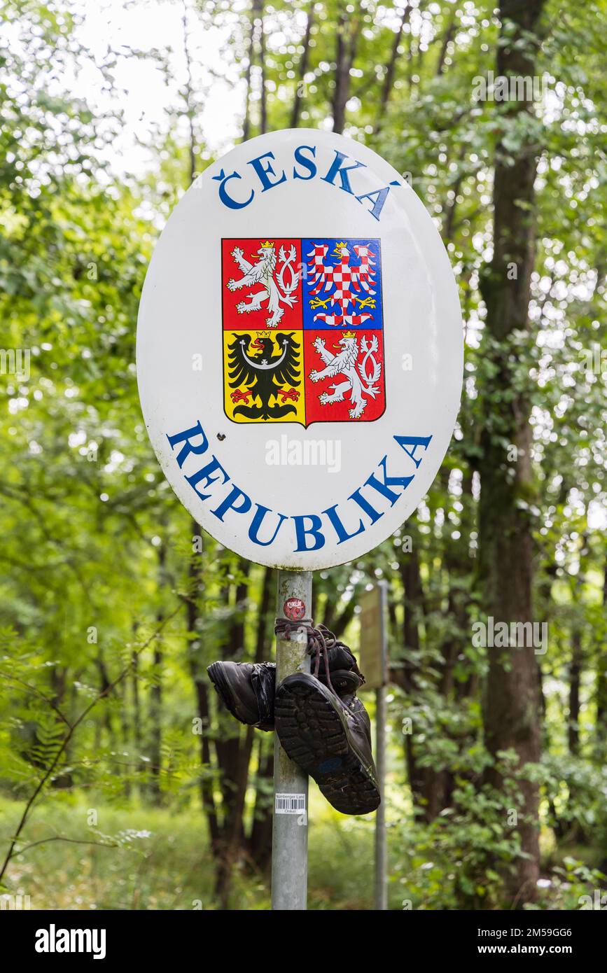 Trojmezi, Czech September 17, 2022 Tripoint Inner German border DDR