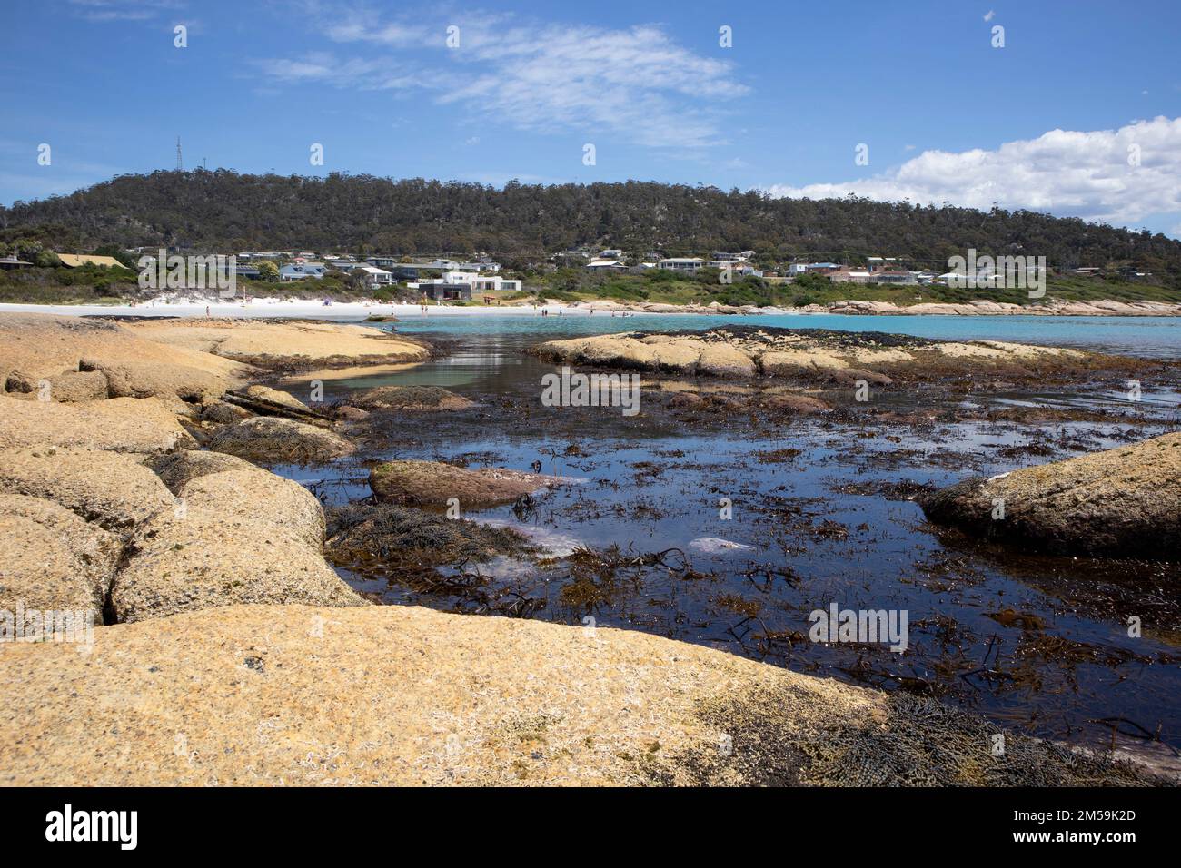 The rocks and sands at Bicheno, on the East Coast of Tasmania ...