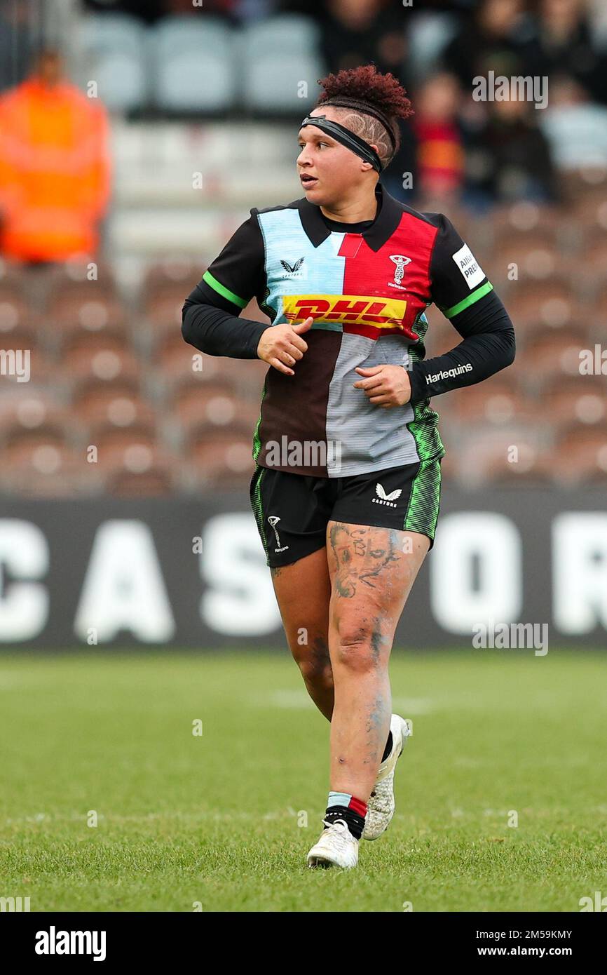 Shaunagh Brown, making her final appearance for Harlequins Women