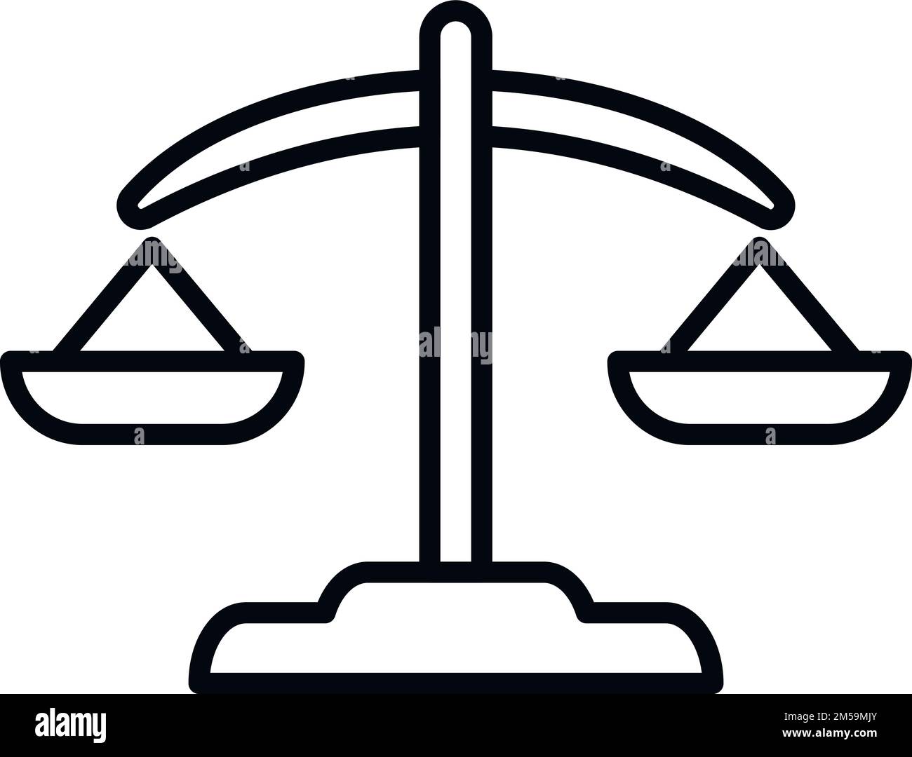 Democracy balance icon outline vector. Vote election. Choice voter ...