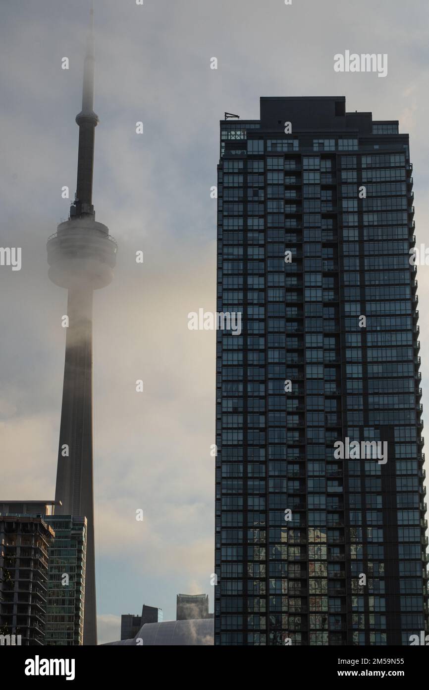 Toronto, Ontario, Canada City Life and skyline Views with CN Tower Stock Photo