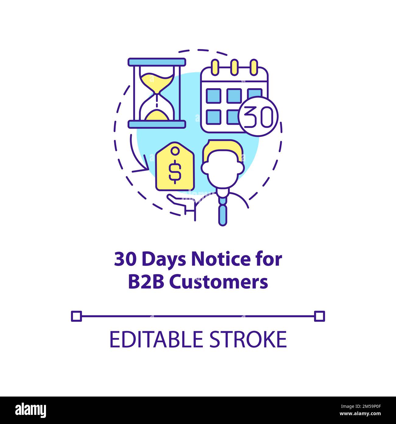 Thirty days notice concept icon Stock Vector Image & Art - Alamy