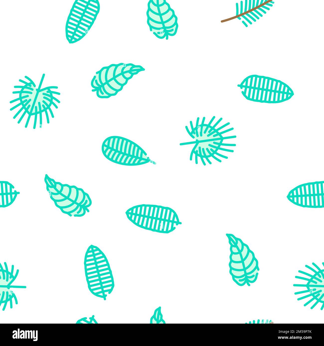 leaf tropical plant palm jungle vector seamless pattern Stock Vector ...