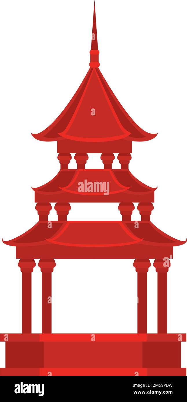 red chinese temple Stock Vector Image \u0026 Art - Alamy, image size:646x1390