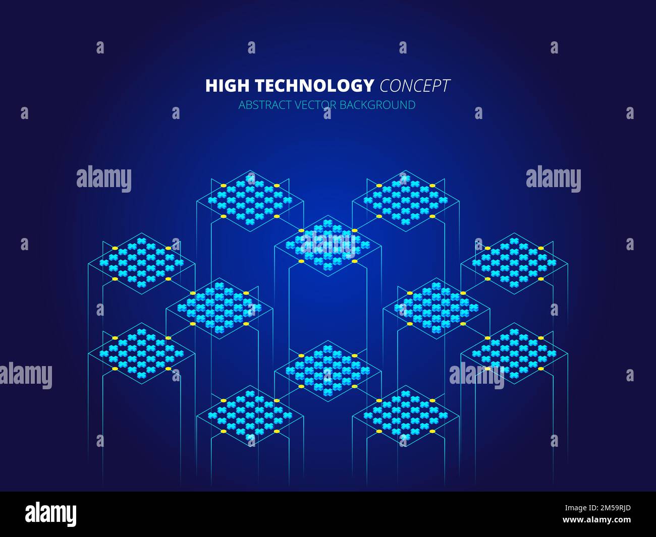 High Technology Background. Vector isometric illustration Stock Vector ...