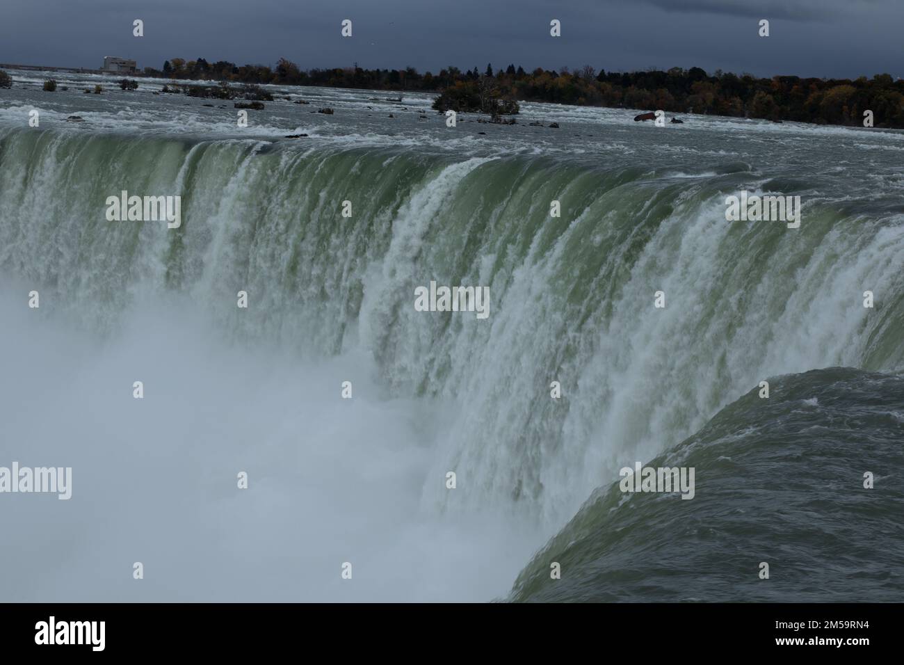 Niagara Falls from Canada and USA side Stock Photo