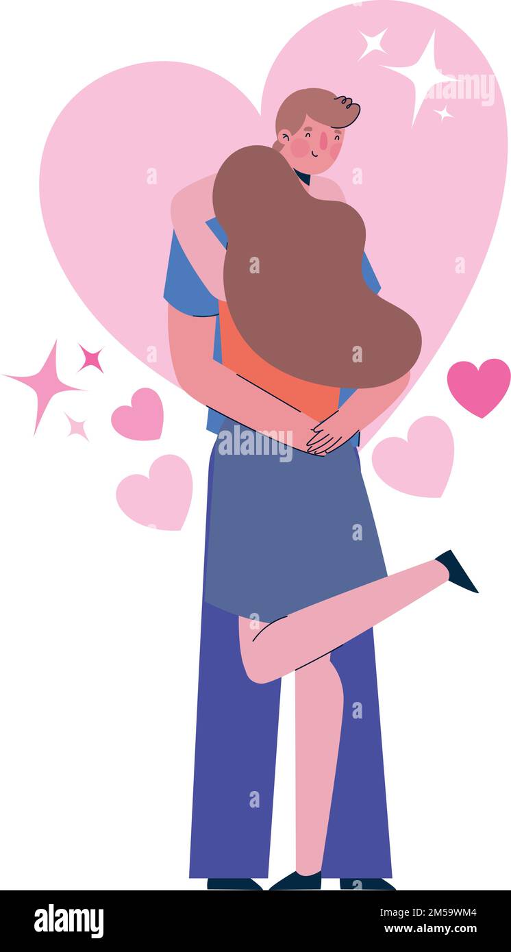 happy couple illustration Stock Vector Image & Art - Alamy