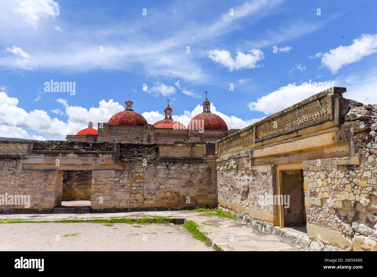 The famous ruins of Mitla, a mesoamerican archeological site of the Zapotec civilization, Oaxaca