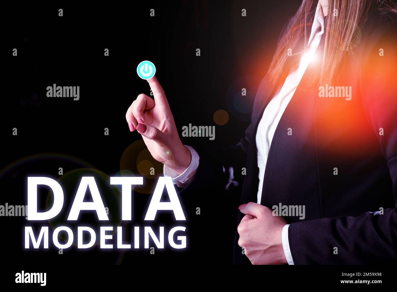 Sign displaying Data Modeling. Business showcase process of ...