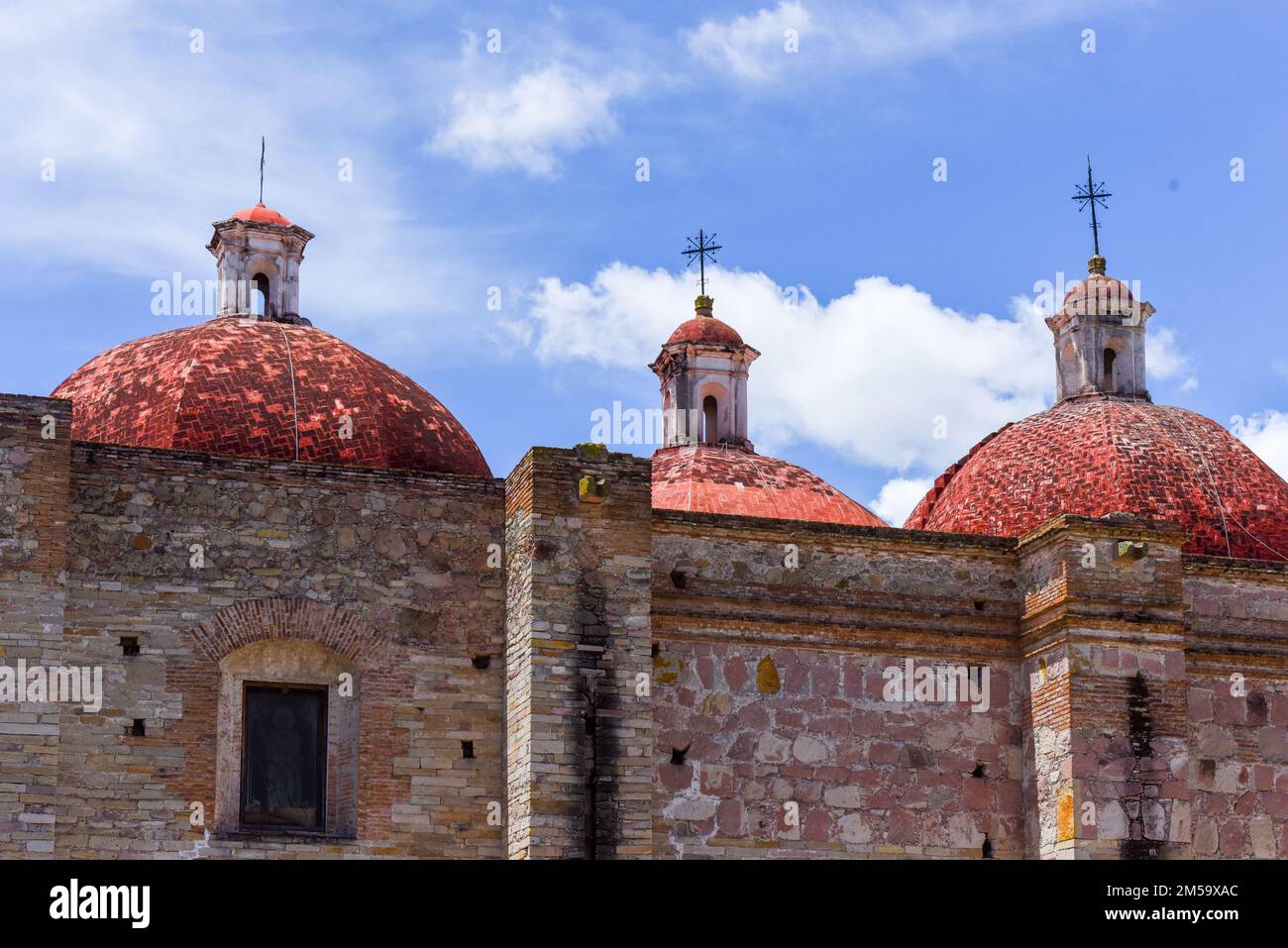 The church of San Pablo at the famous ruins of Mitla, a mesoamerican archeological site of the