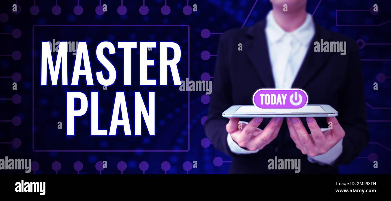 Text showing inspiration Master Plan. Internet Concept dynamic long ...