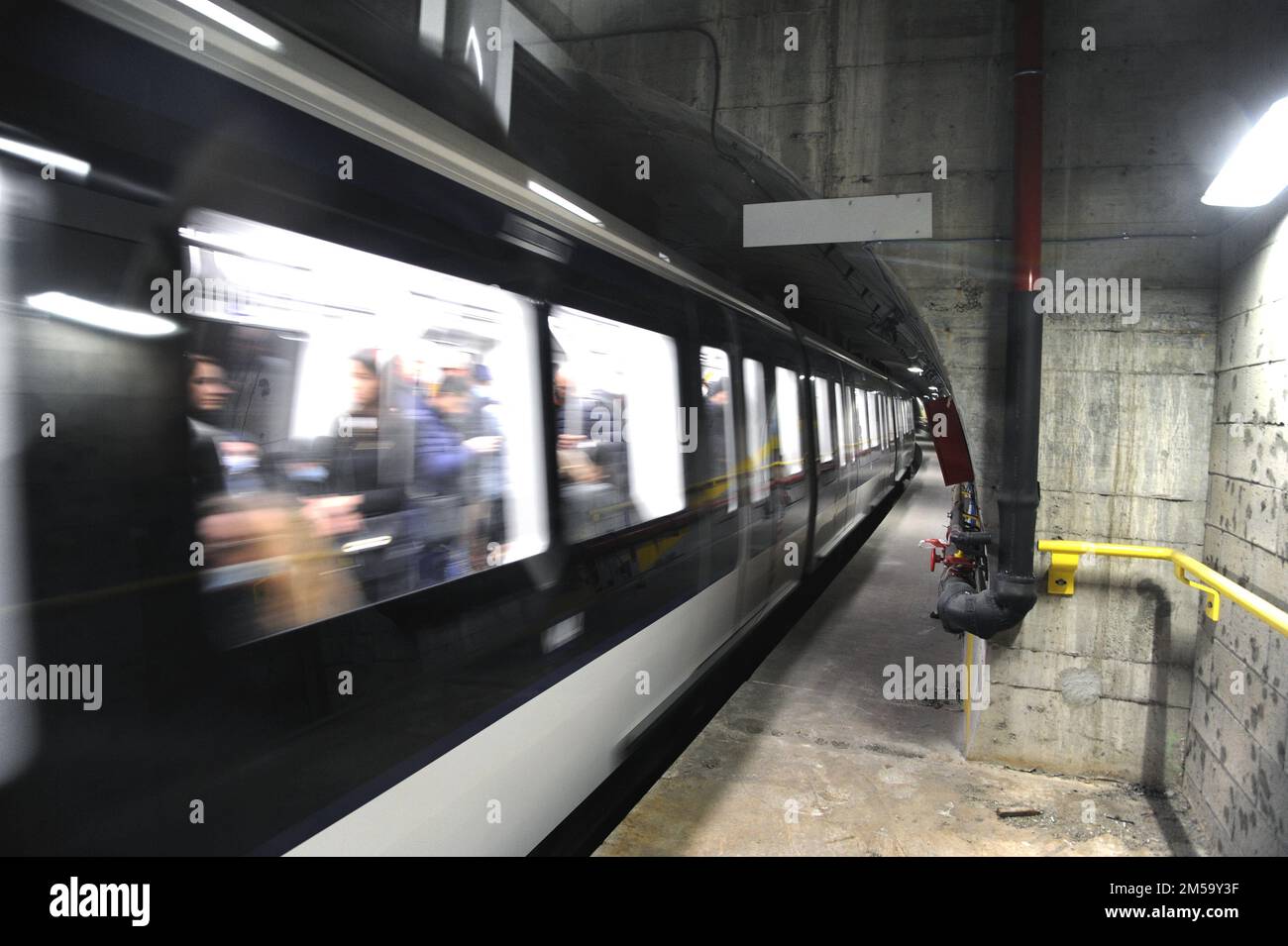 Milan (Italy), the new Metro 4 line Stock Photo