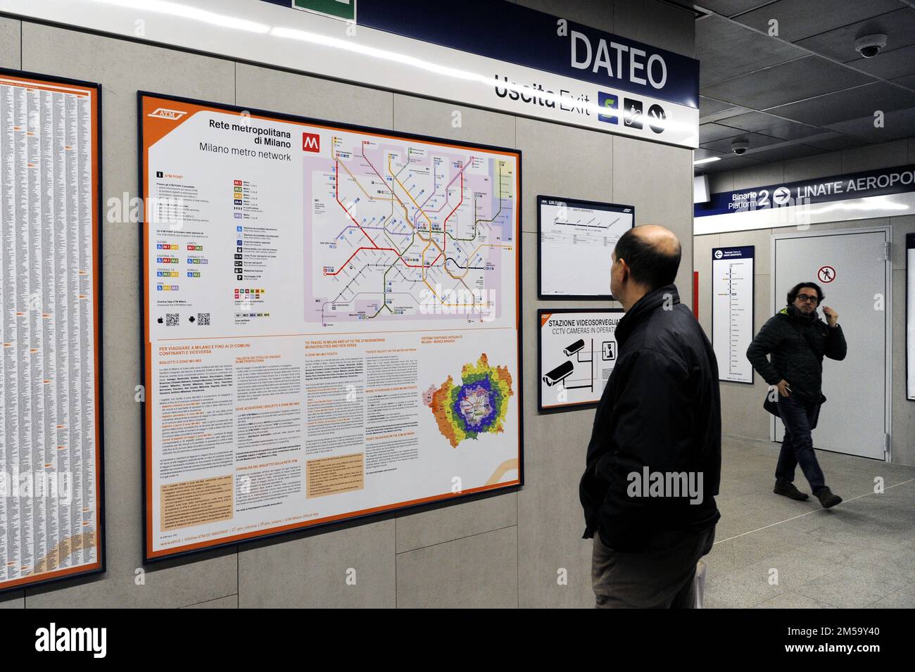 Milan (Italy), the new Metro 4 line Stock Photo
